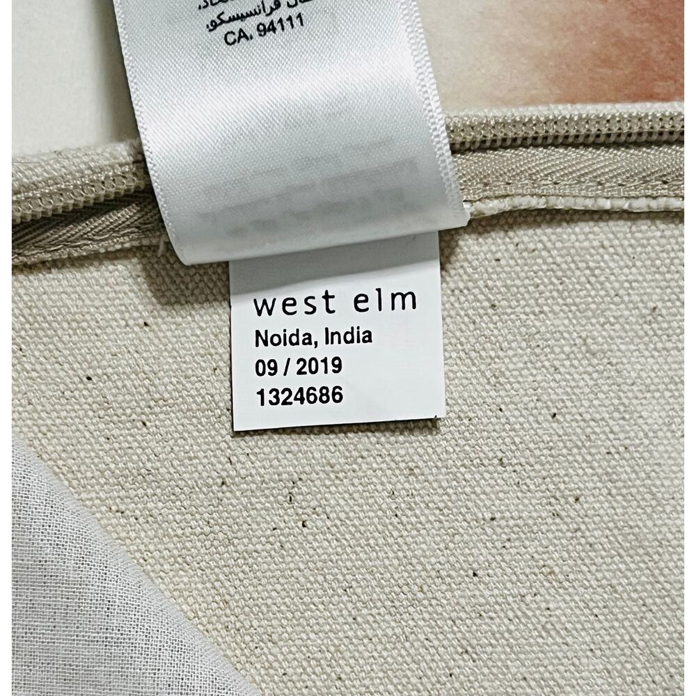 West Elm Dip Dye Pillow COVER ONLY Qty 2 - Picture 6 of 10